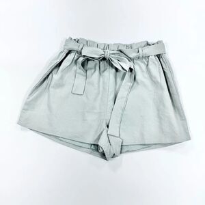 Lulus grey high waisted paper bag shorts L